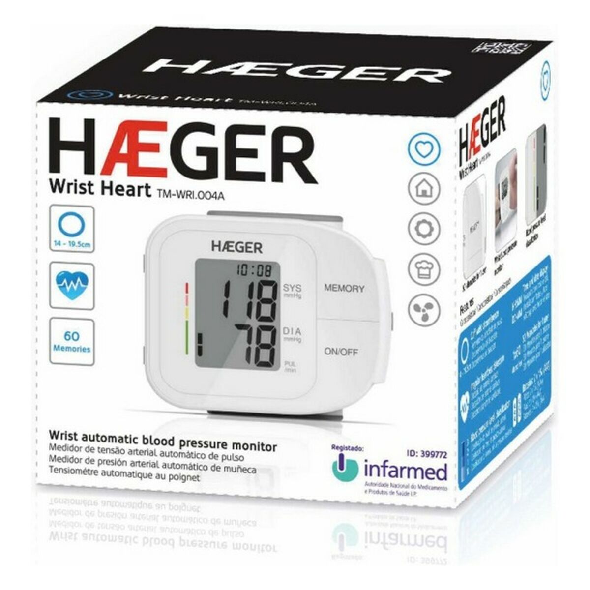 Wrist Blood Pressure Monitor Haeger Wrist Heart