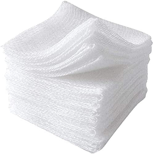 100% Cotton Gauze Sponges 4" x 4". Pack of 10 Gauze Dressings 8-ply.